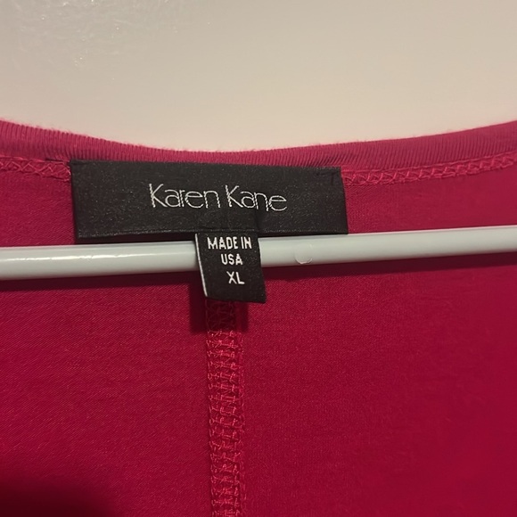 Karen Kane size XL Batwing Soft Pink Tie Front Shirt Top - Picture 7 of 8